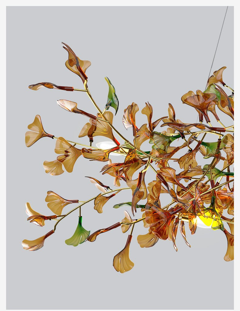 Ginkgo - Amber B Chandelier Galileo Lights