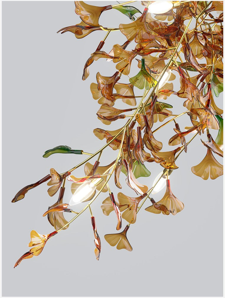 Ginkgo - Amber D Chandelier Galileo Lights