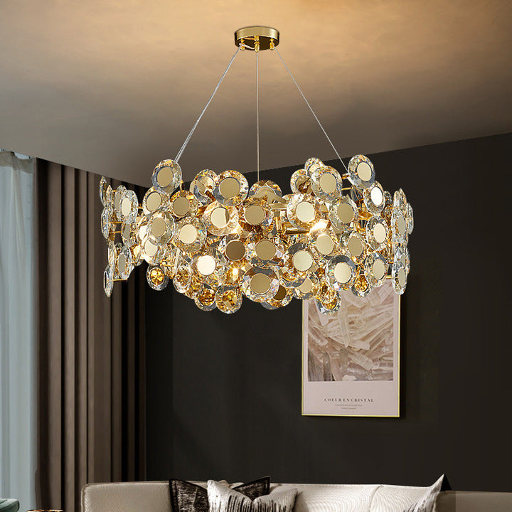 JYLIGHTING Luxury Crystal Led Chandeliers Indoor Living Room Interior Lighting Hanging Ceiling Pendant Light Modern