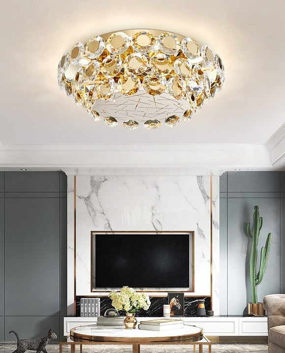 JYLIGHTING Postmodern clear Crystal Gold Iron Luxury Pendant Light Hanging Led Modern Crystal Chandelier