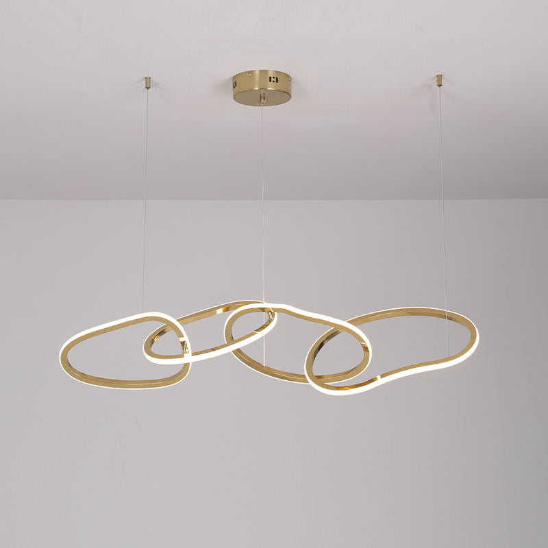 Cassini 4 lights Gold Chandelier Galileo Lights