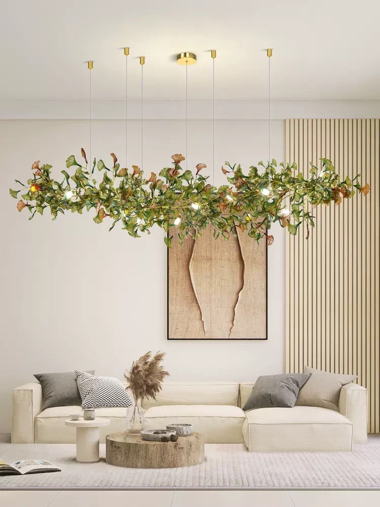 Ginkgo - Amber D Chandelier Galileo Lights