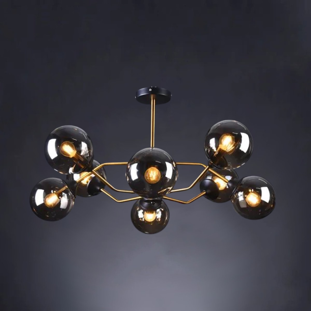 Photuris Single Smoke Grey 8 Heads Chandelier Galileo Lights