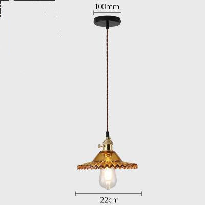 Retro Shanghai Glass Chandelier Tan glass Pendant Light Galileo Lights