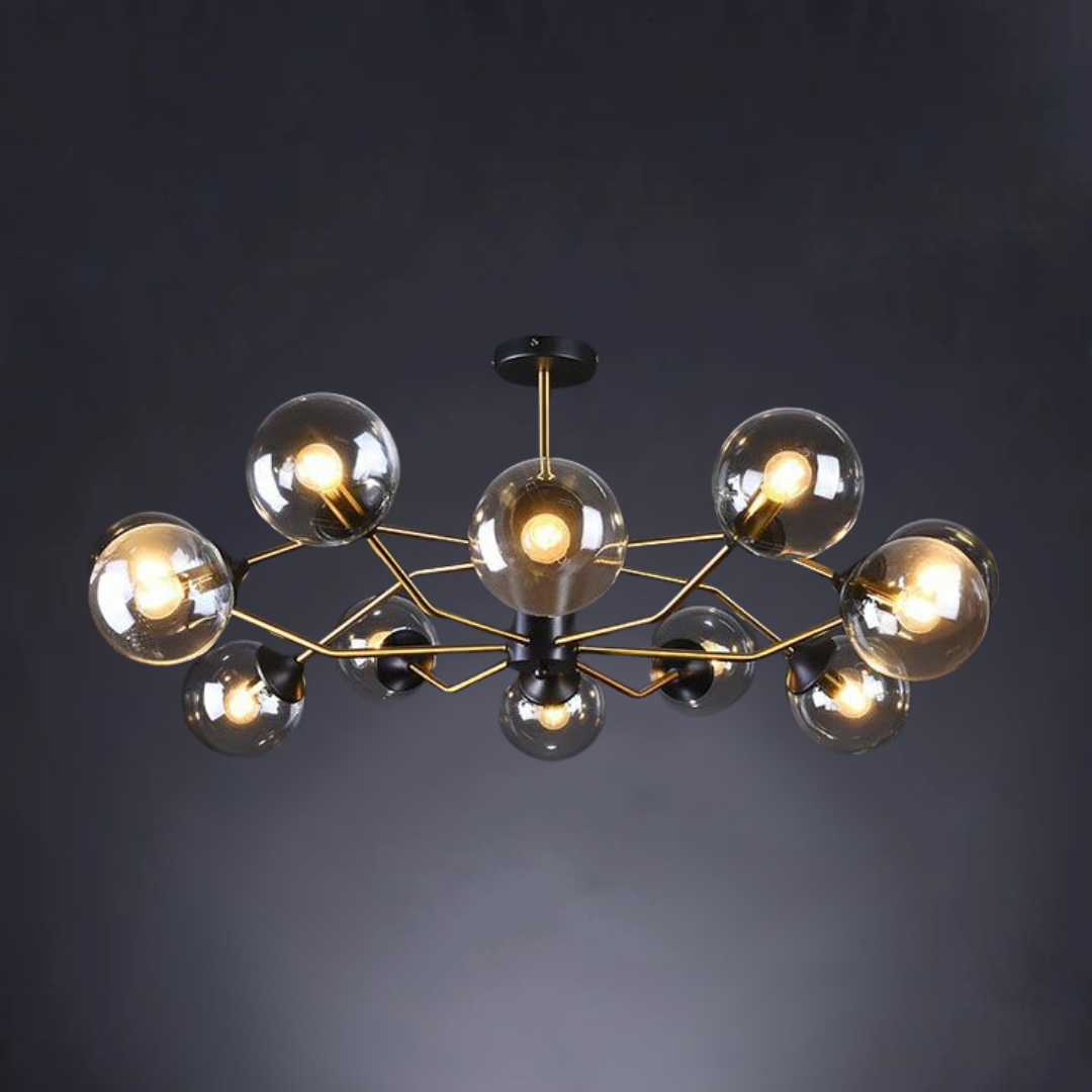 Photuris Single Transparent 12 Heads Chandelier Galileo Lights