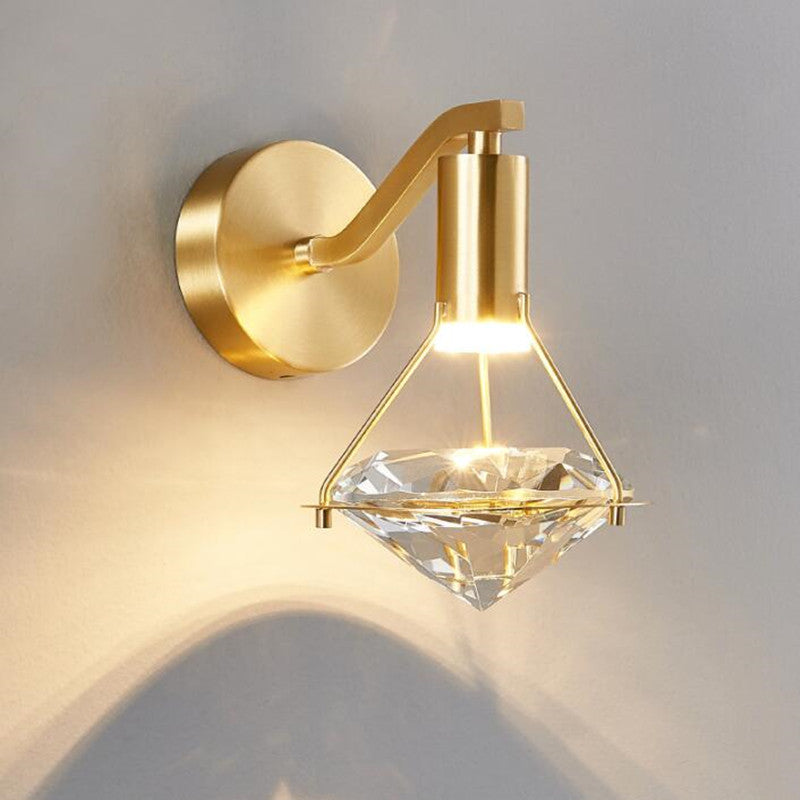 Hanging Diamond Crystal Wall Lamp Wall Lamp Galileo Lights