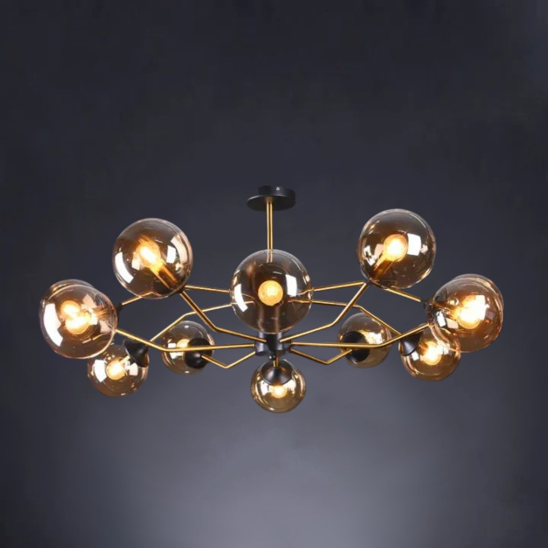 Photuris Single Amber 12 Heads Chandelier Galileo Lights