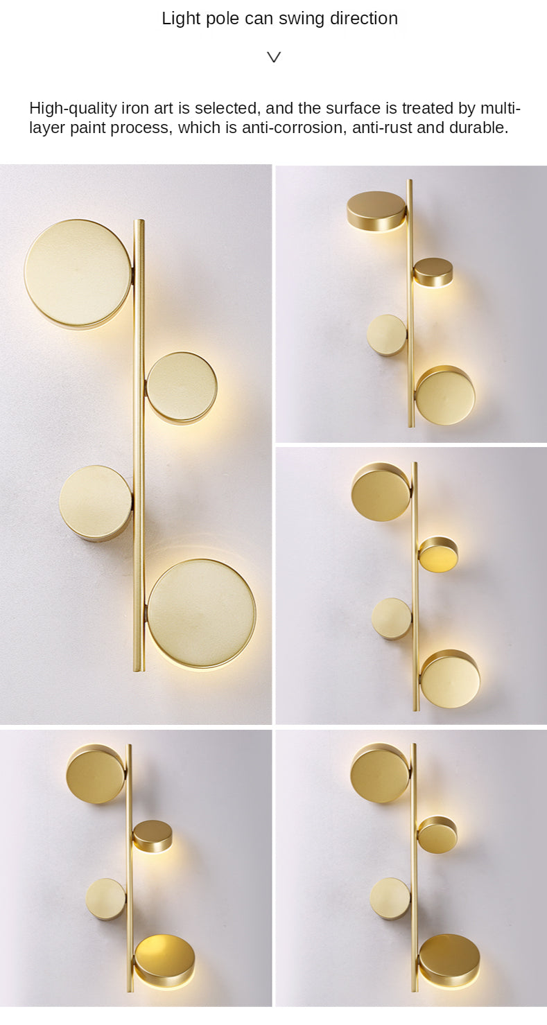Nordic Modern Gold and Black Light Luxury Long Wall Lamp Wall Lamp Galileo Lights
