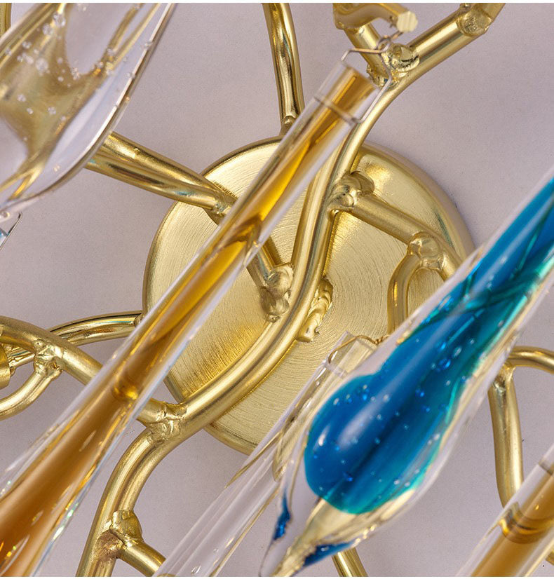 Colored Glass Crystal Branch Wall Lamp Wall Lamp Galileo Lights