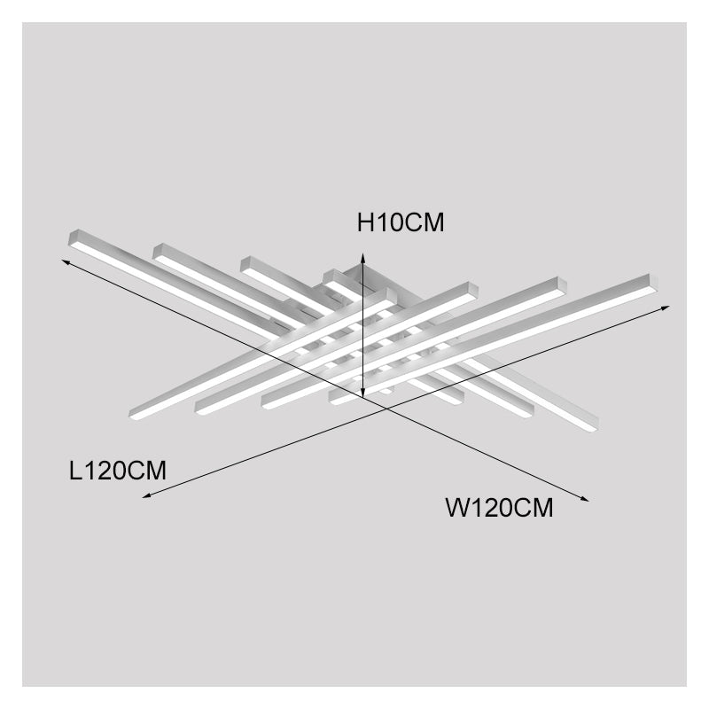 Crossing LED Ceiling Light White L120cm Ceiling Light Galileo Lights
