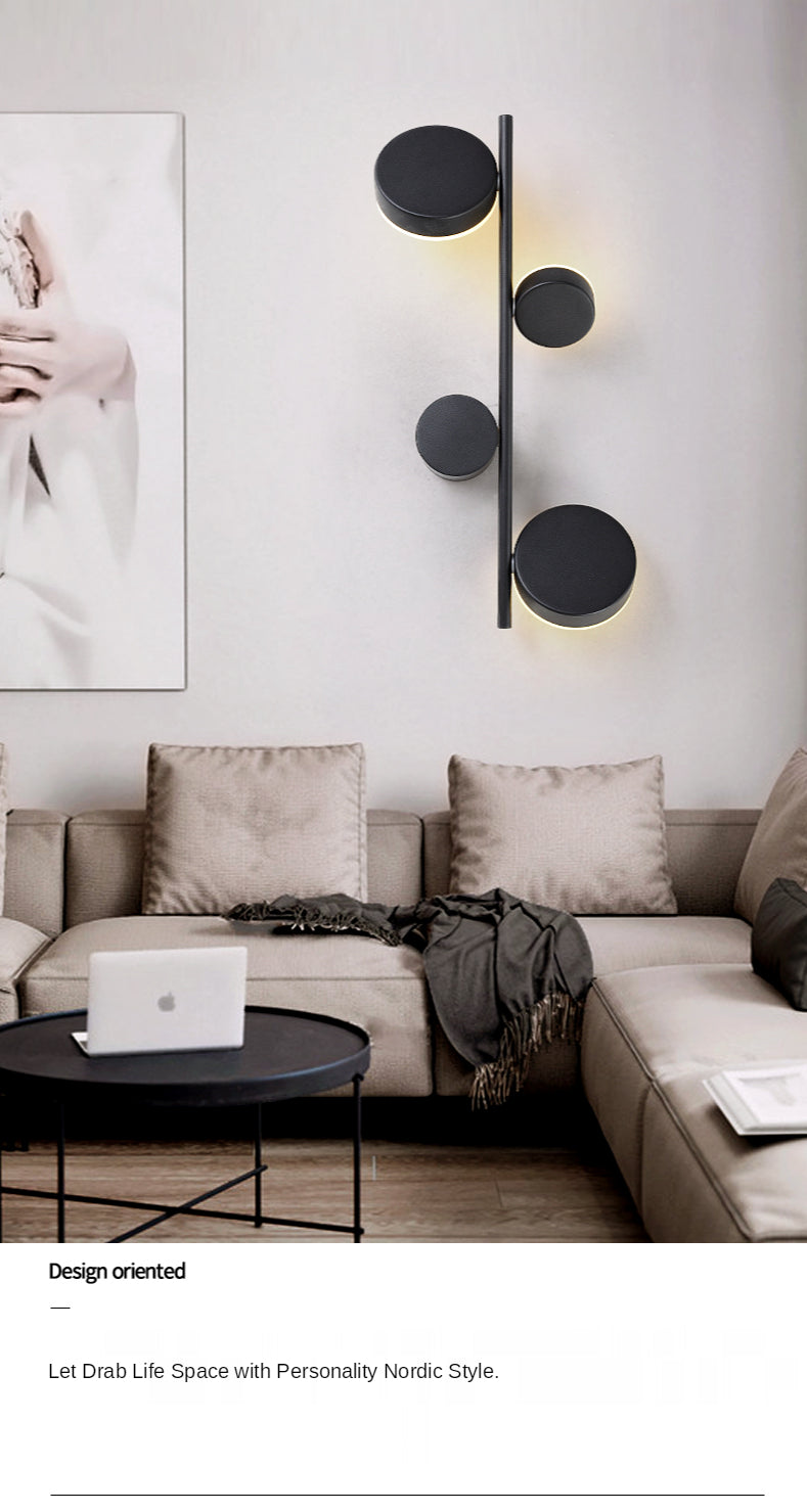 Nordic Modern Gold and Black Light Luxury Long Wall Lamp Wall Lamp Galileo Lights