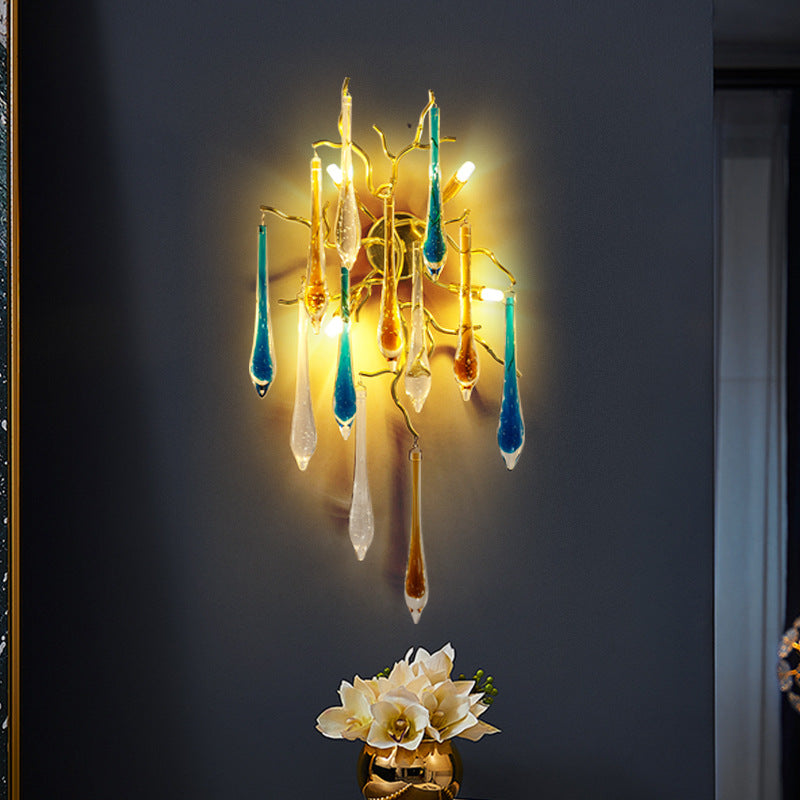 Colored Glass Crystal Branch Wall Lamp Wall Lamp Galileo Lights