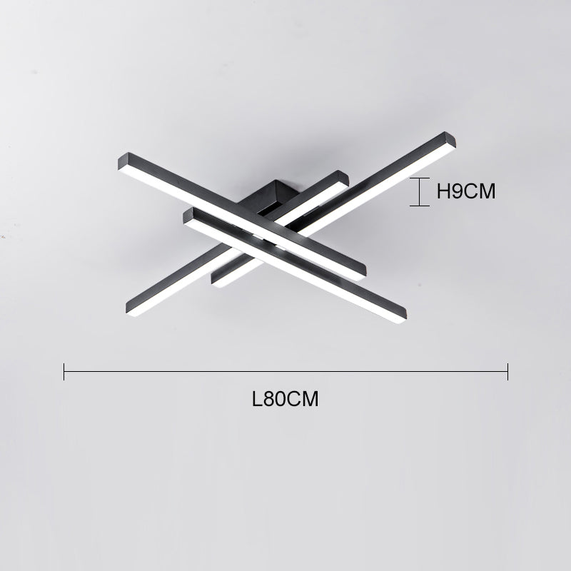 Crossing LED Ceiling Light Black L80cm Ceiling Light Galileo Lights