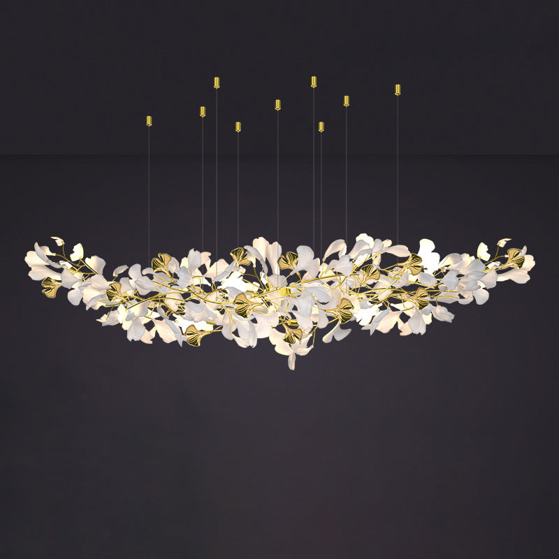 Ginkgo A White + gold accents Chandelier Galileo Lights