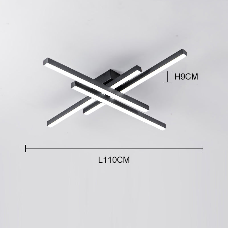 Crossing LED Ceiling Light Black L110cm Ceiling Light Galileo Lights