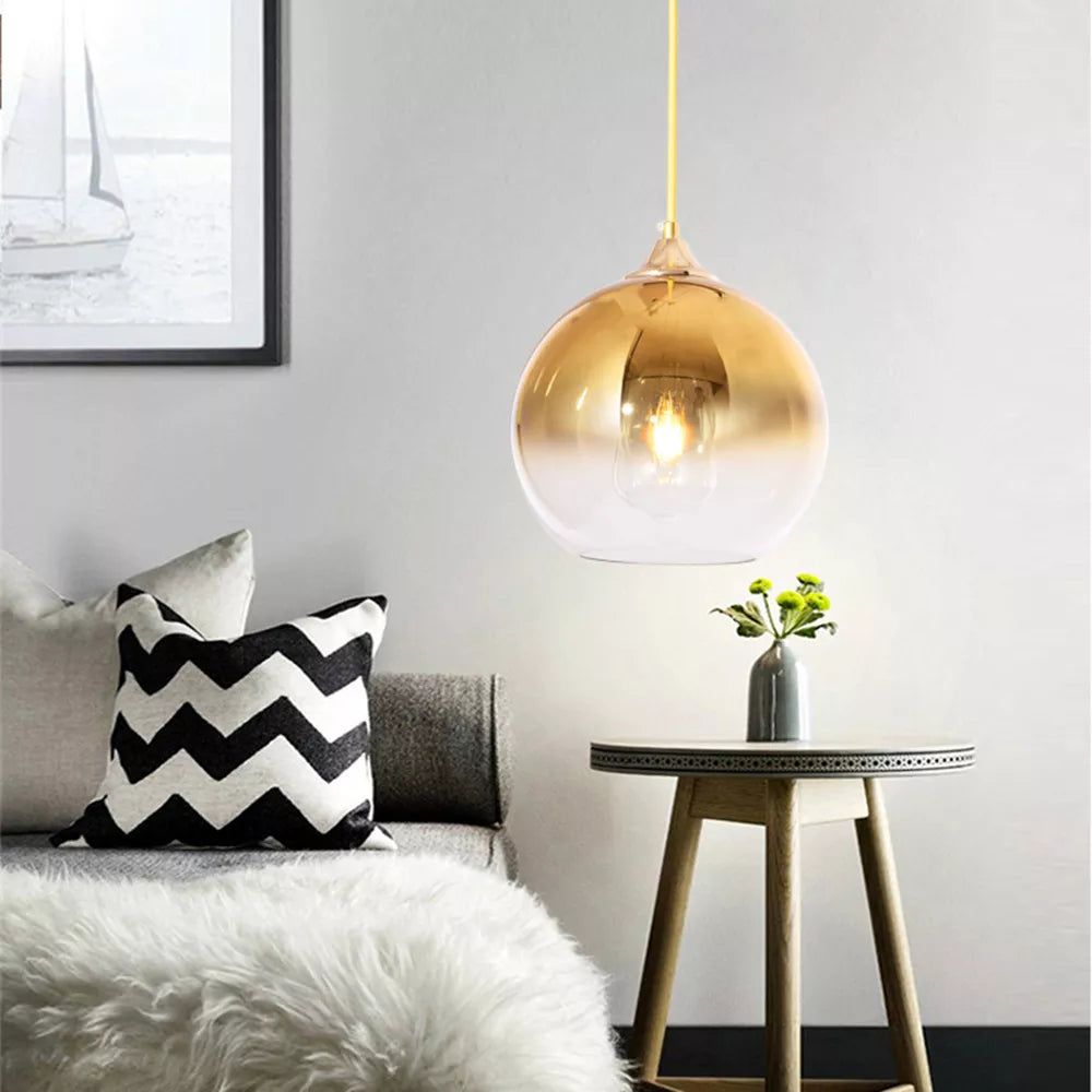Glass Ball Single Head Chandelier Pendant Light Galileo Lights