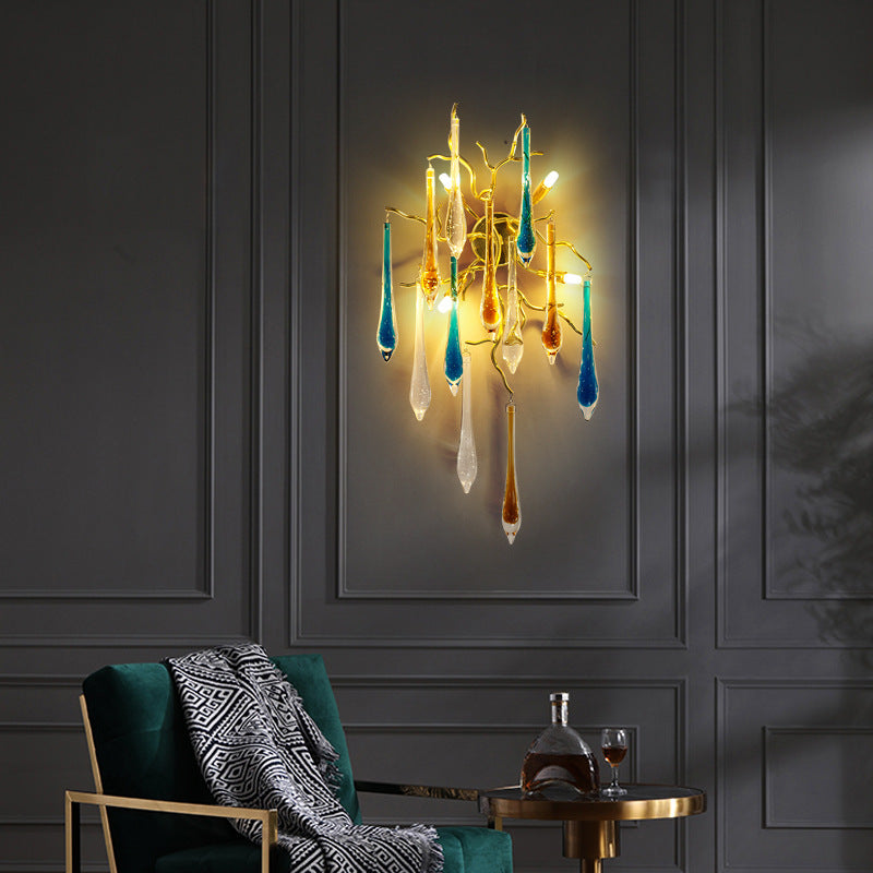 Colored Glass Crystal Branch Wall Lamp Wall Lamp Galileo Lights