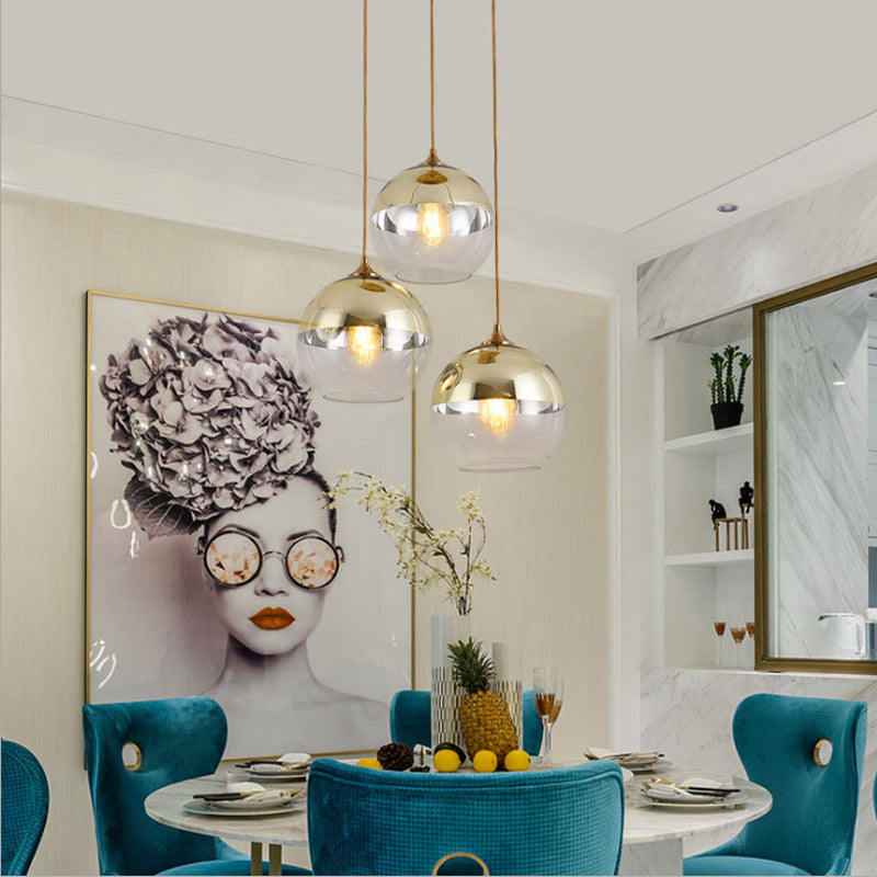 Glass Ball Single Head Chandelier Pendant Light Galileo Lights