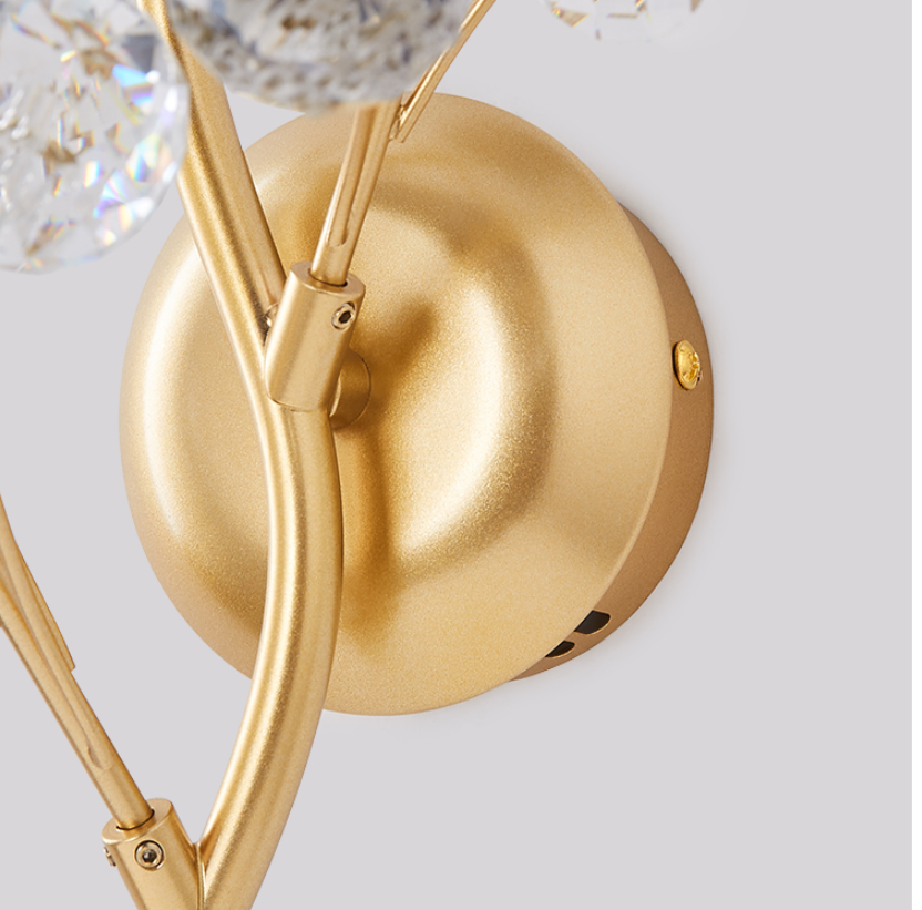 Golden Crystal Tree Branches Wall Lamp Wall Lamp Galileo Lights