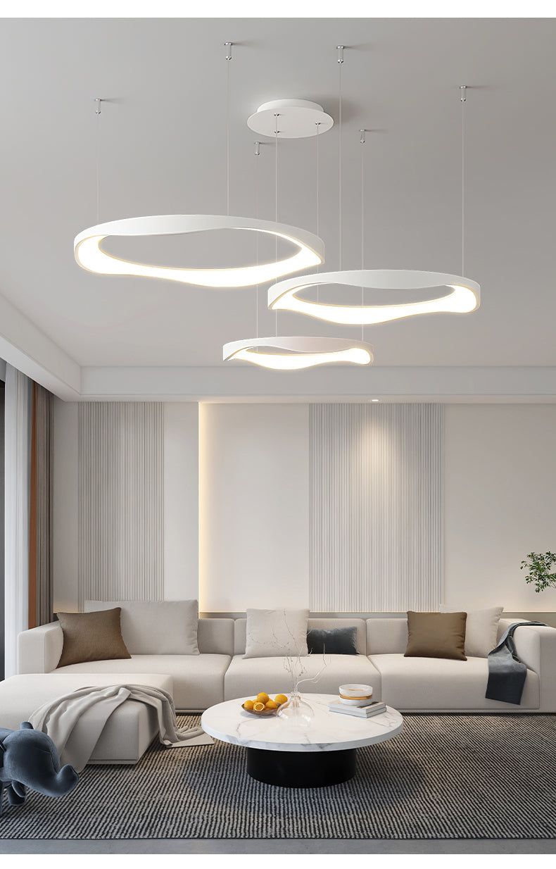 Creme Chandelier Galileo Lights