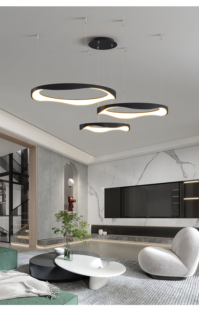 Creme Chandelier Galileo Lights