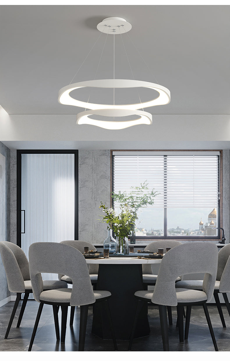 Creme Chandelier Galileo Lights