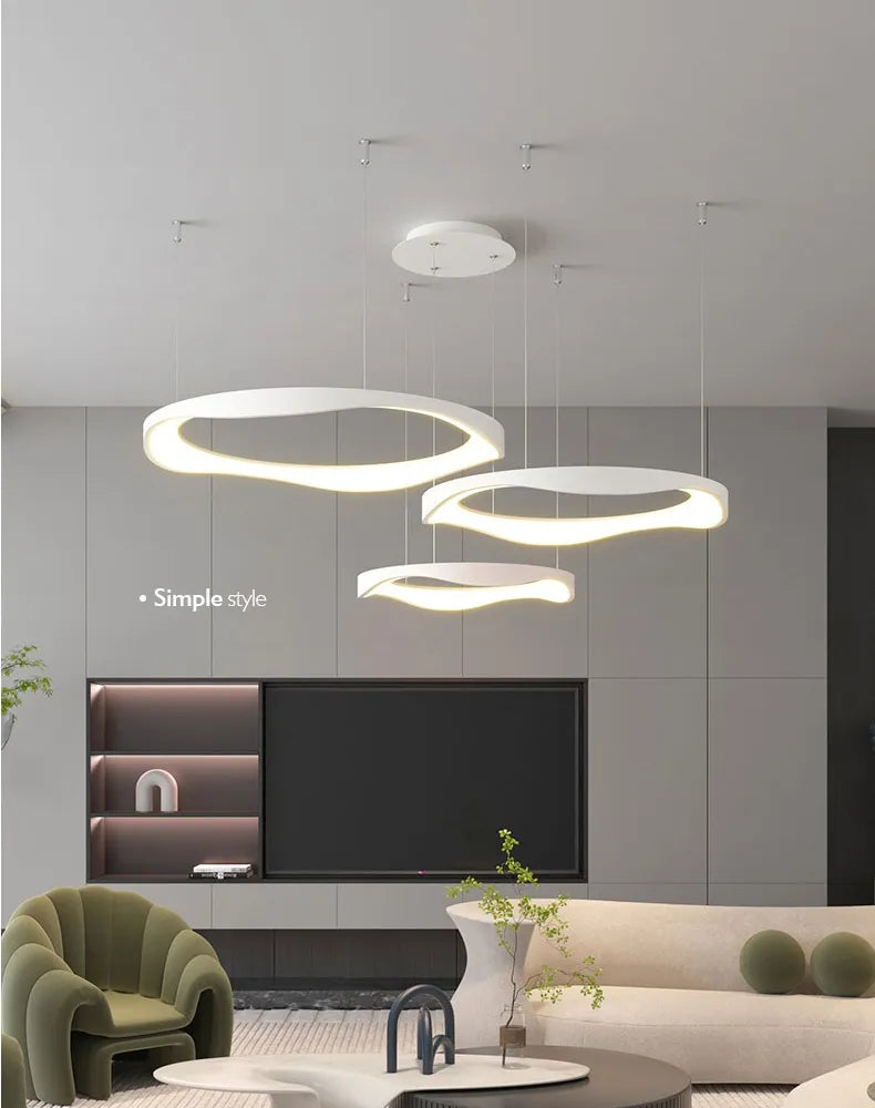 Creme Chandelier Galileo Lights