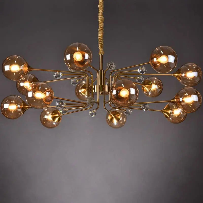 Cielo Amber Chandelier Galileo Lights