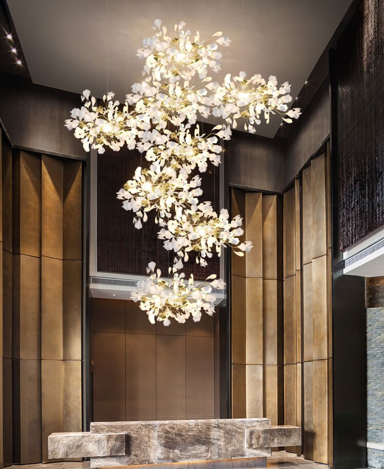 Ginkgo Cascading C (Alternating) Chandelier Galileo Lights