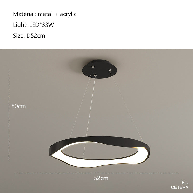 Creme Black D52cm Chandelier Galileo Lights