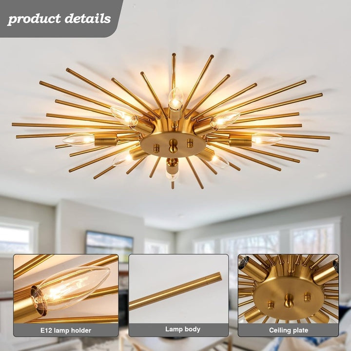 Modern Metal Cross Border Semi Flush Mount Ceiling Light Iron Material for Hotel's Farmhouse Kitchen Chandeliers Pendant Lights