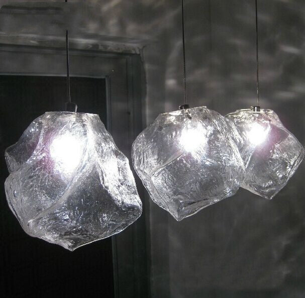Ice Structures Glass Pendant Lights B Pendant Light Galileo Lights