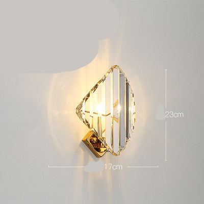 Modern Diamond Shaped Crystal Wall Lamp Single Head Wall Lamp Galileo Lights