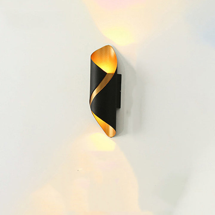 Modern Simple Led Waterproof Wall Lamp Black gold A Wall Lamp Galileo Lights