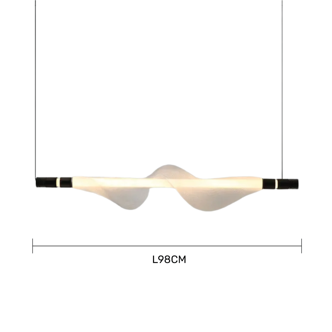 Plasma Length 98cm Horizontal White Chandelier Galileo Lights