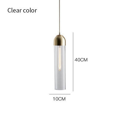 Loft Pipe Pendant Light D10*H40cm Clear Pendant Light Galileo Lights