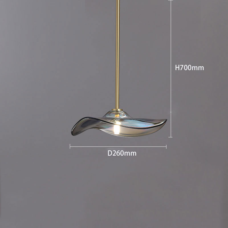 Glass Hat Pendant Light Golden Rod + Soot glass Pendant Light Galileo Lights