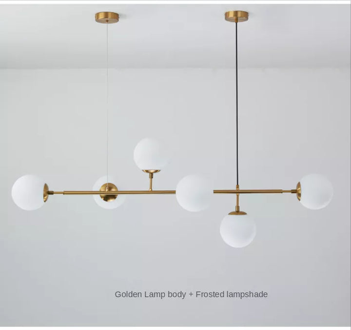 Orion Frosted Gold 6 Heads Chandelier Galileo Lights