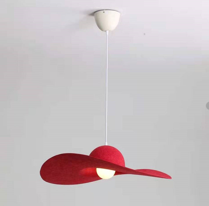 Modern Minimalist Nordic Hat Chandelier Red 50cm Pendant Light Galileo Lights